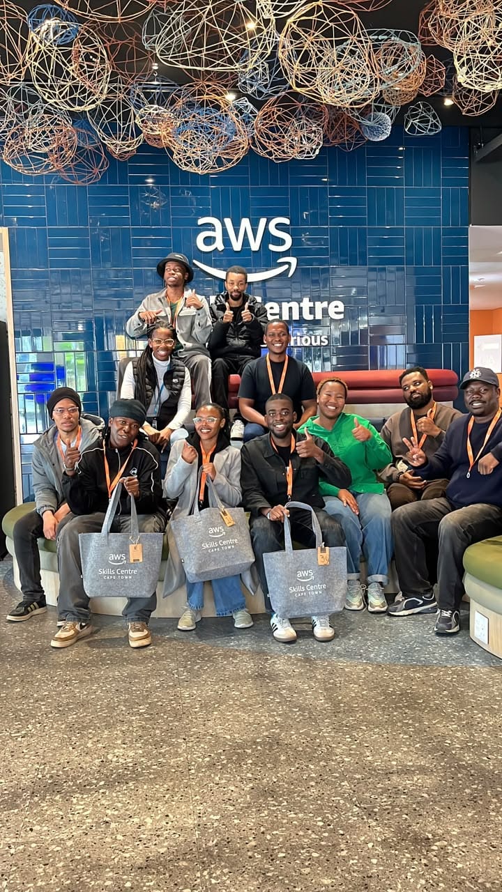 Participants at the AWS Cloud Card Clash competition at AWS Skills Centre Cape Town