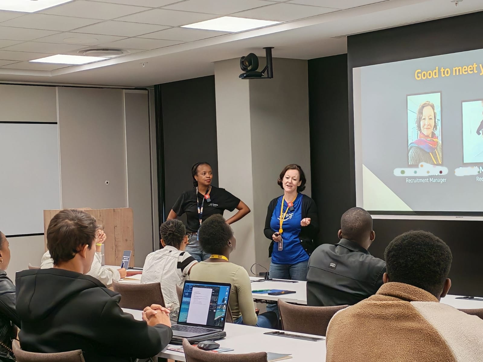 Participants during the AWS resume workshop